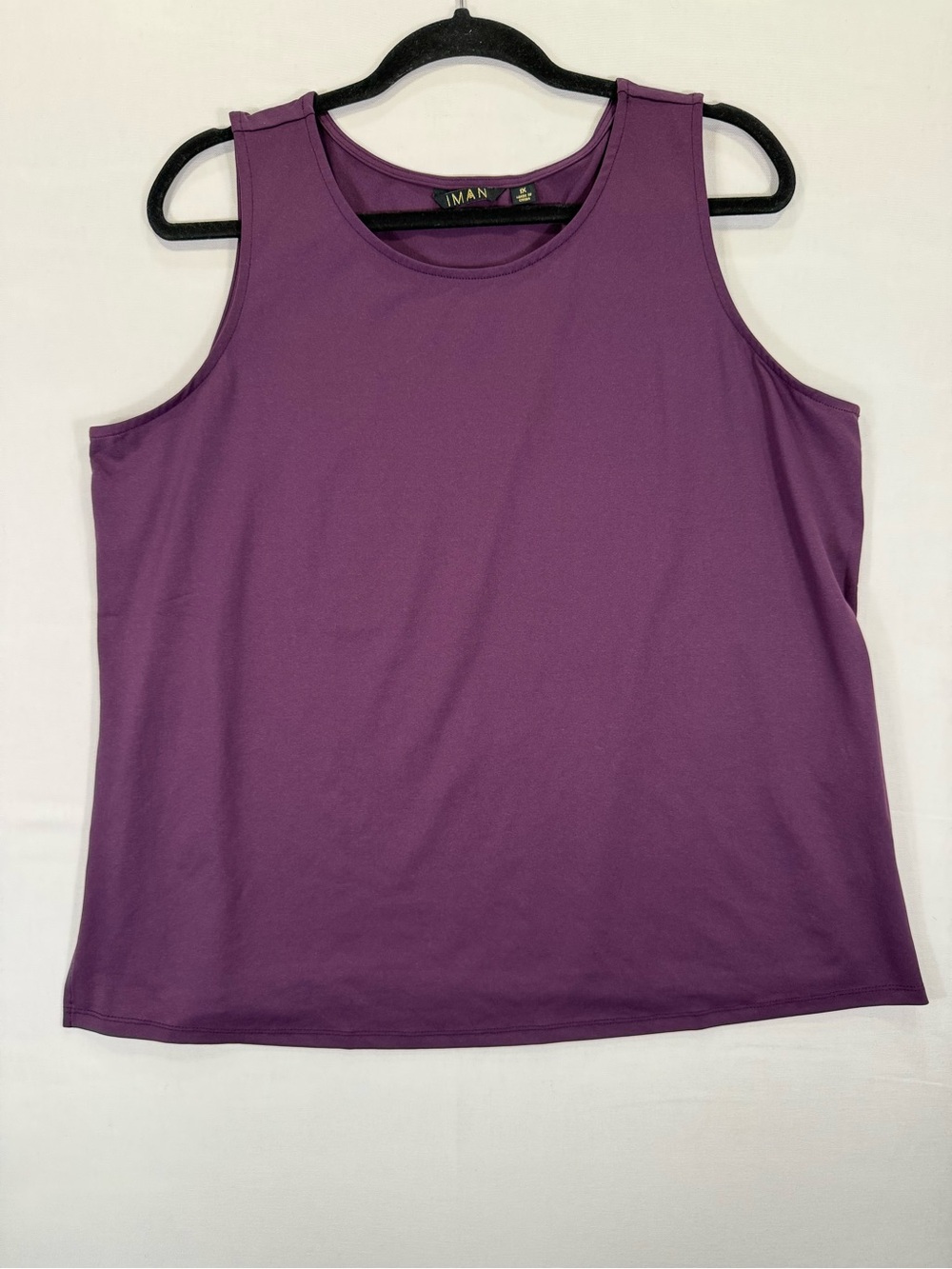 IMAN Plum Scoop Neck Tank Top